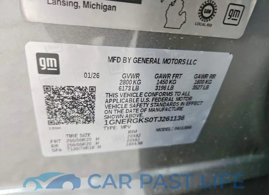 1GNERGKS0TJ261136# 14