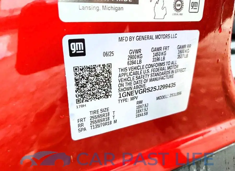1GNEVGRS2SJ299435# 14