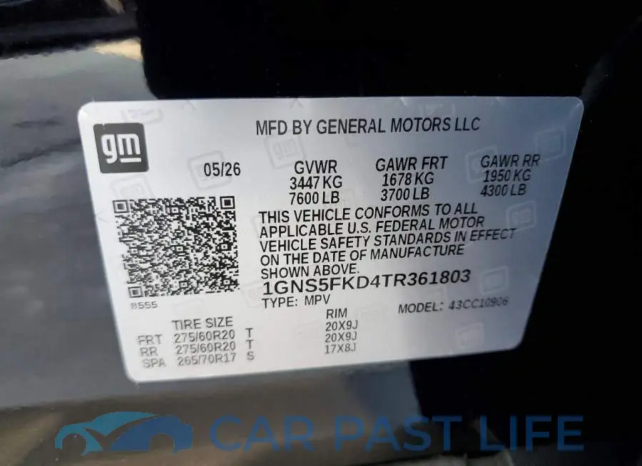 1GNS5FKD4TR361803# 13