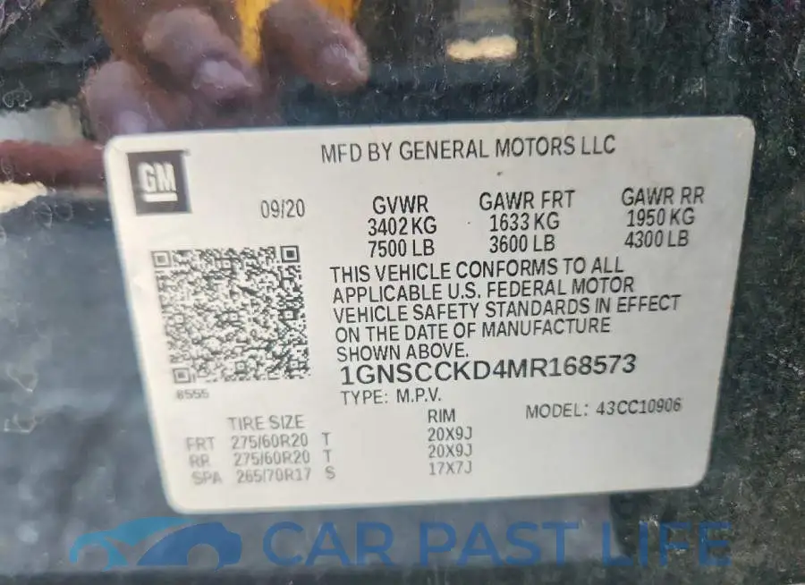 1GNSCCKD4MR168573# 13