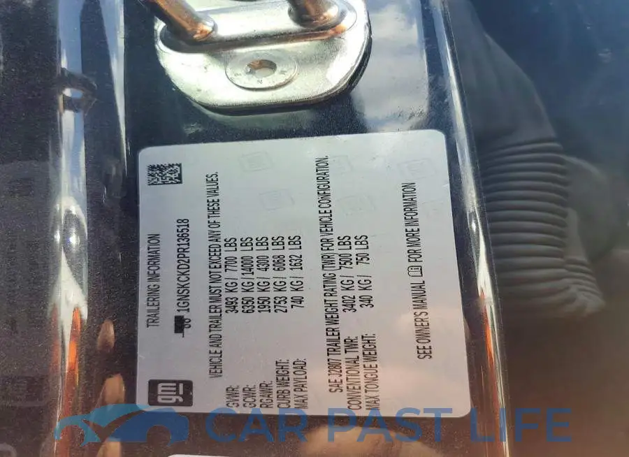 1GNSKCKD2PR136518# 14