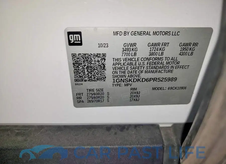1GNSKDKD6PR525989# 14