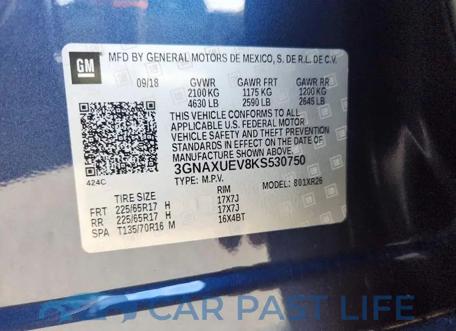 3GNAXUEV8KS530750# 13
