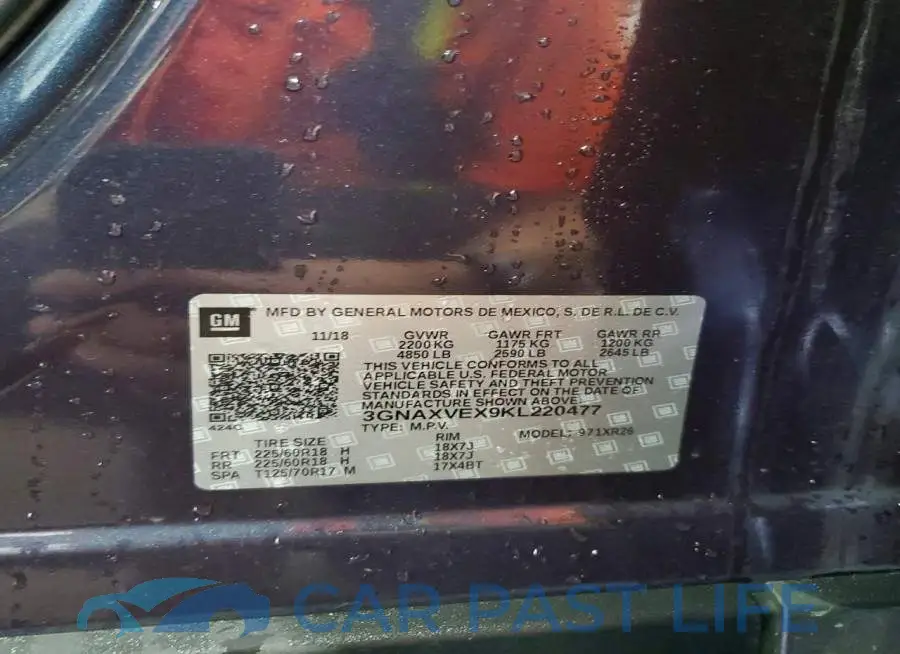3GNAXVEX9KL220477# 14