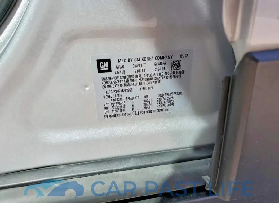 KL7CJPSM2NB562266# 13