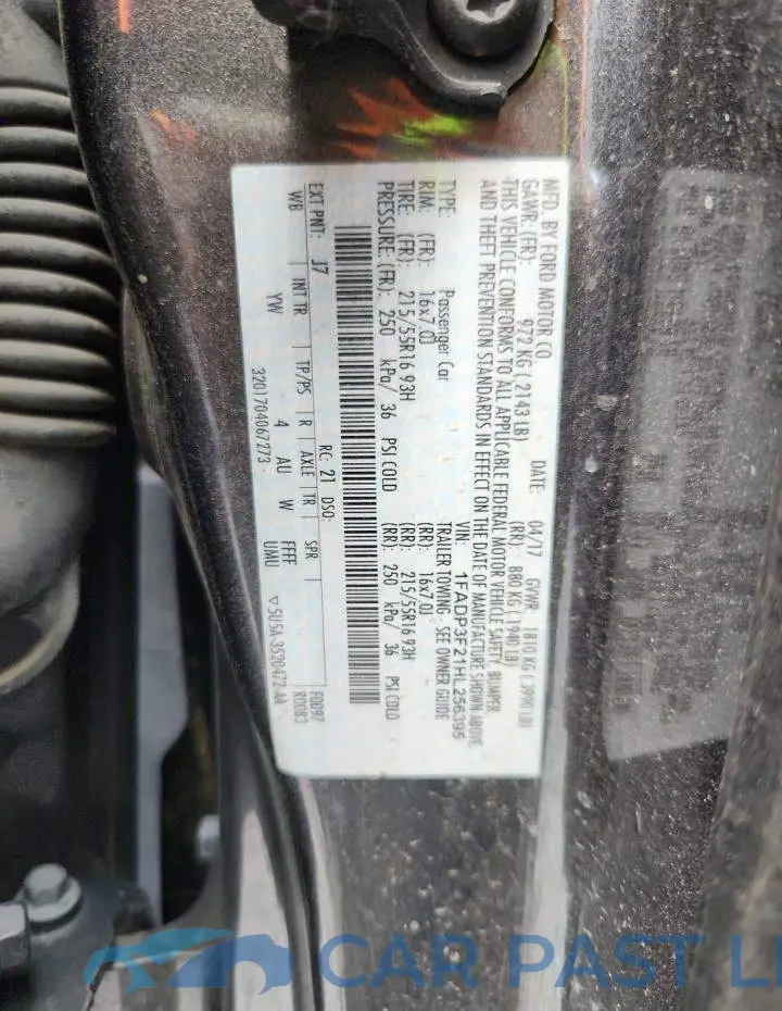 1FADP3F21HL256395# 12