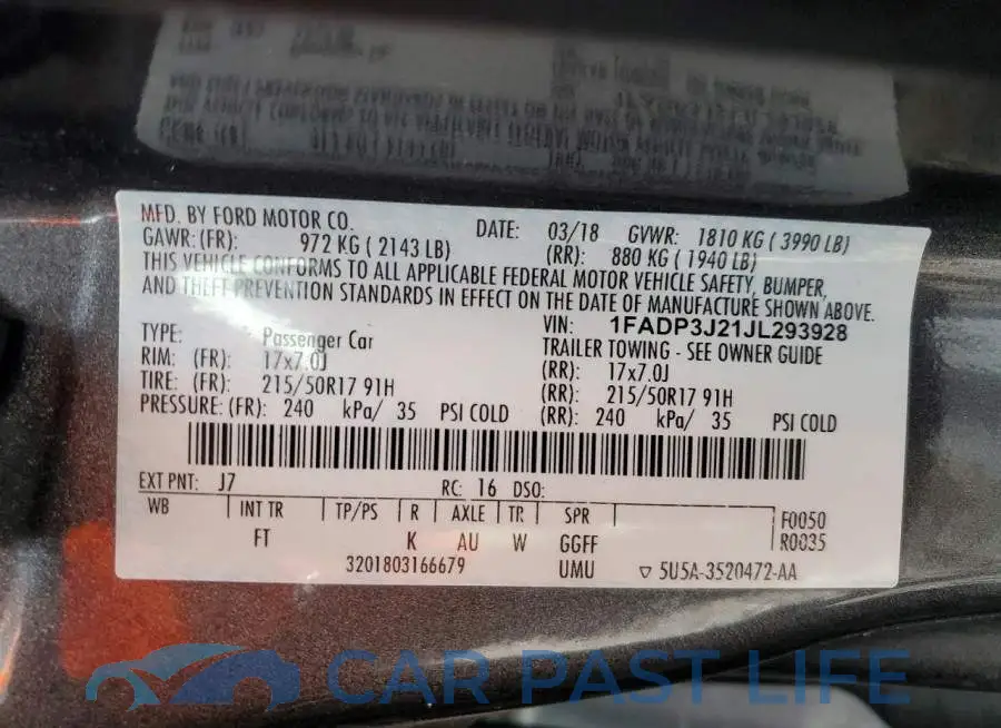 1FADP3J21JL293928# 12