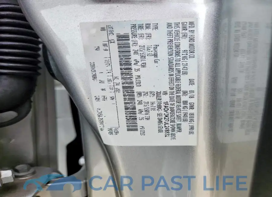 1FADP3K27JL248832# 12