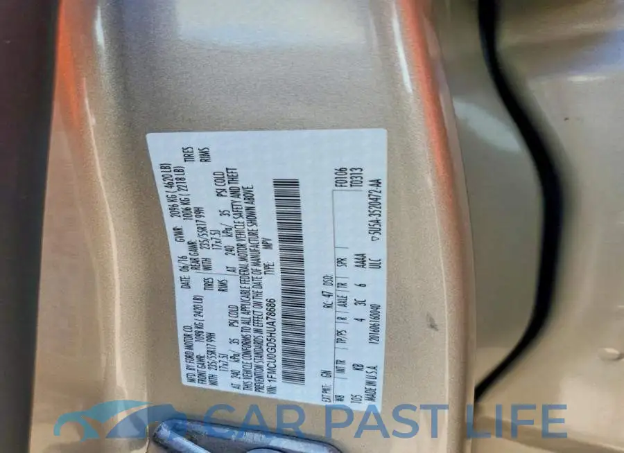 1FMCU0GD5HUA78686# 13