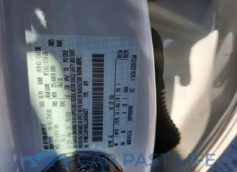 1FMCU0H69LUA54027# 12