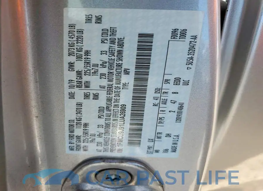 1FMCU9J91LUA26909# 13