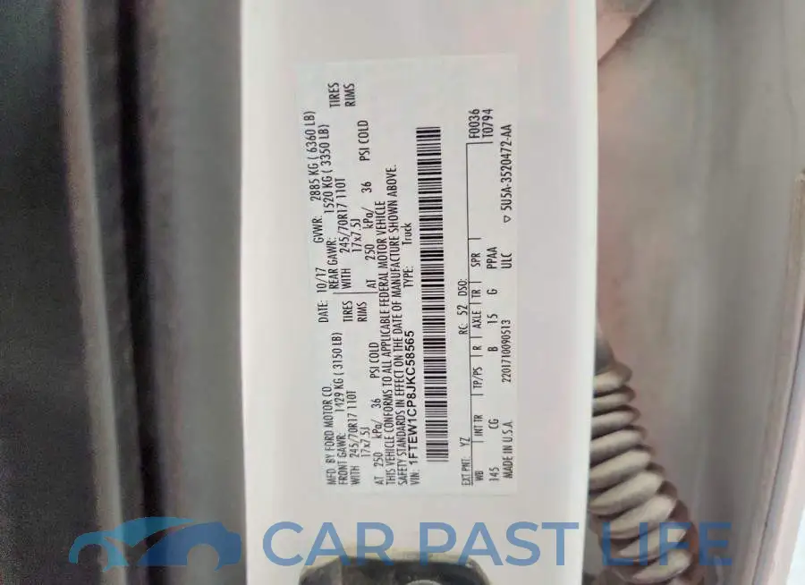 1FTEW1CP8JKC58565# 12