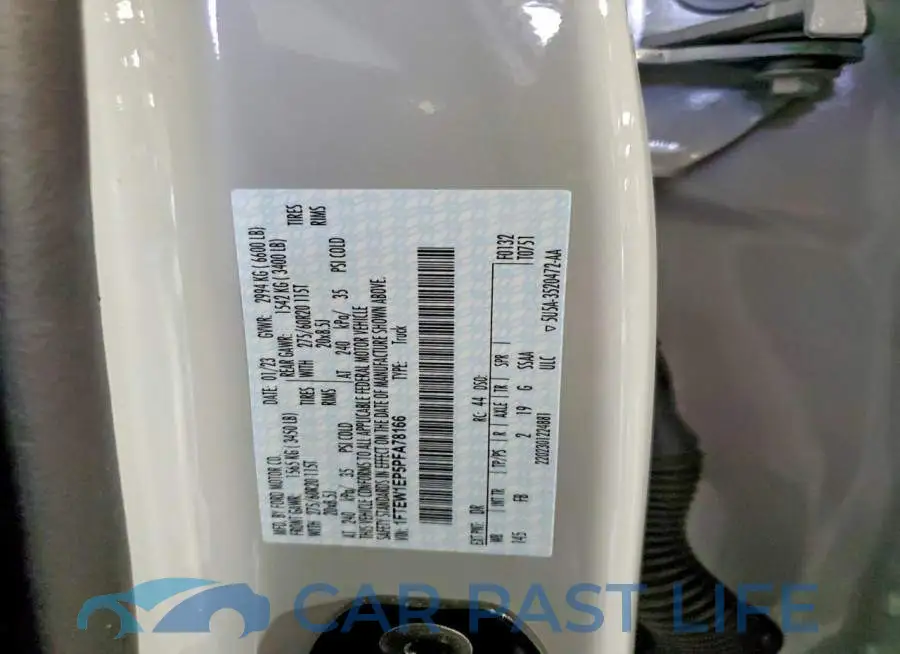 1FTEW1EP5PFA78166# 12