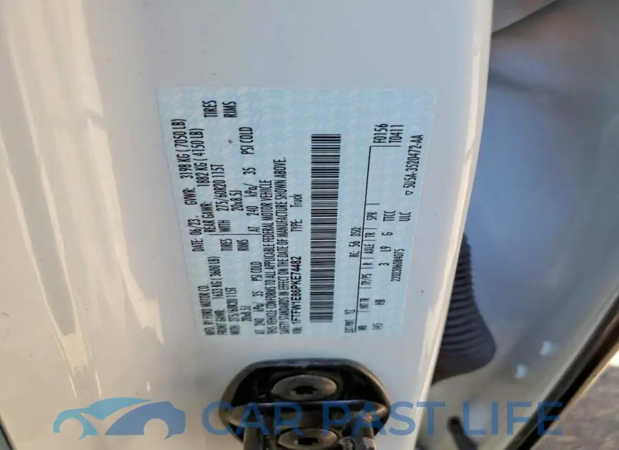 1FTFW1E86PKE74482# 12