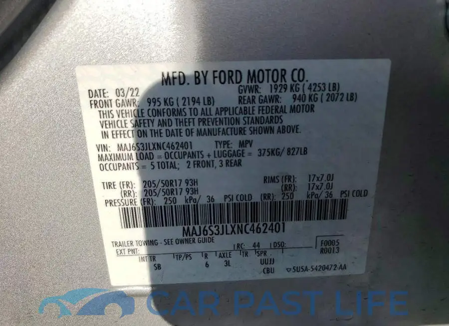 MAJ6S3JLXNC462401# 13