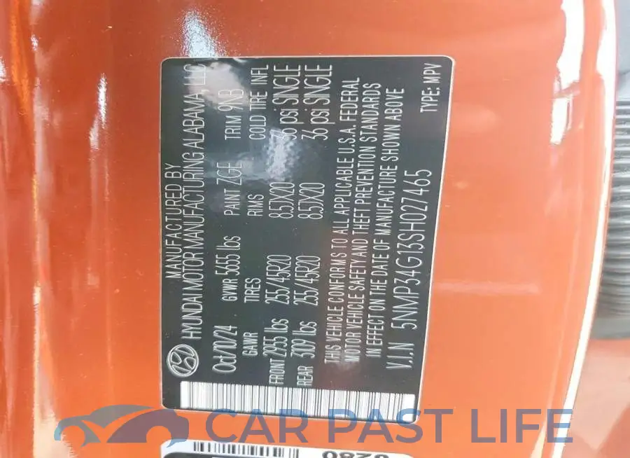 5NMP34G13SH027465# 14