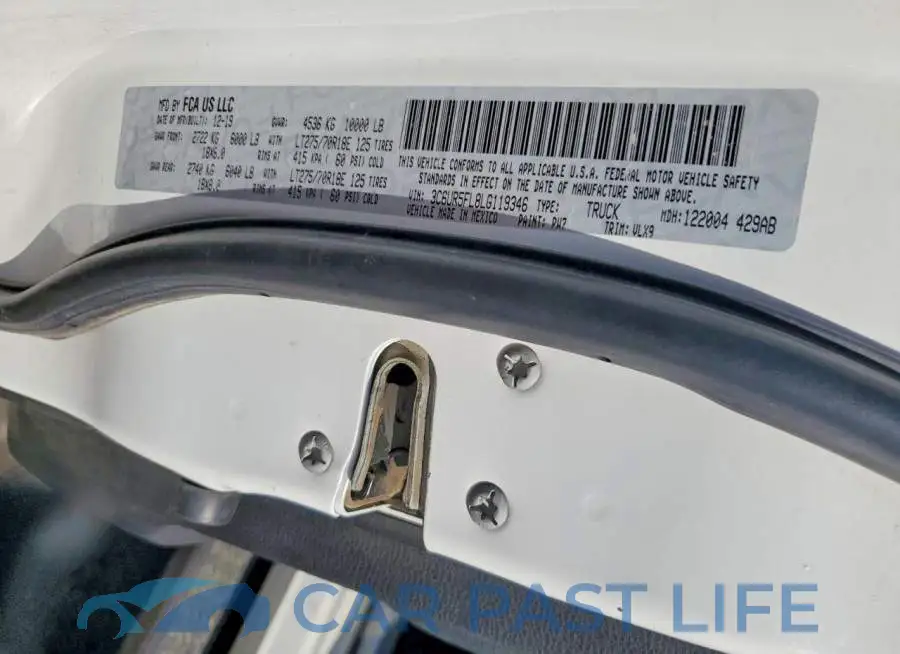 3C6UR5FL8LG119346# 12