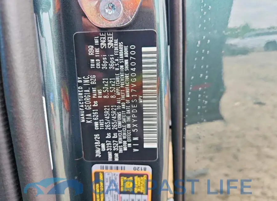 5XYPDES17VG040700# 14