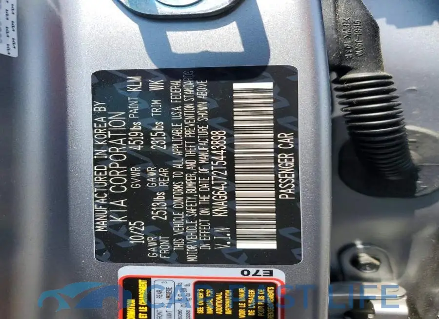 KNAG64J72T5443898# 12