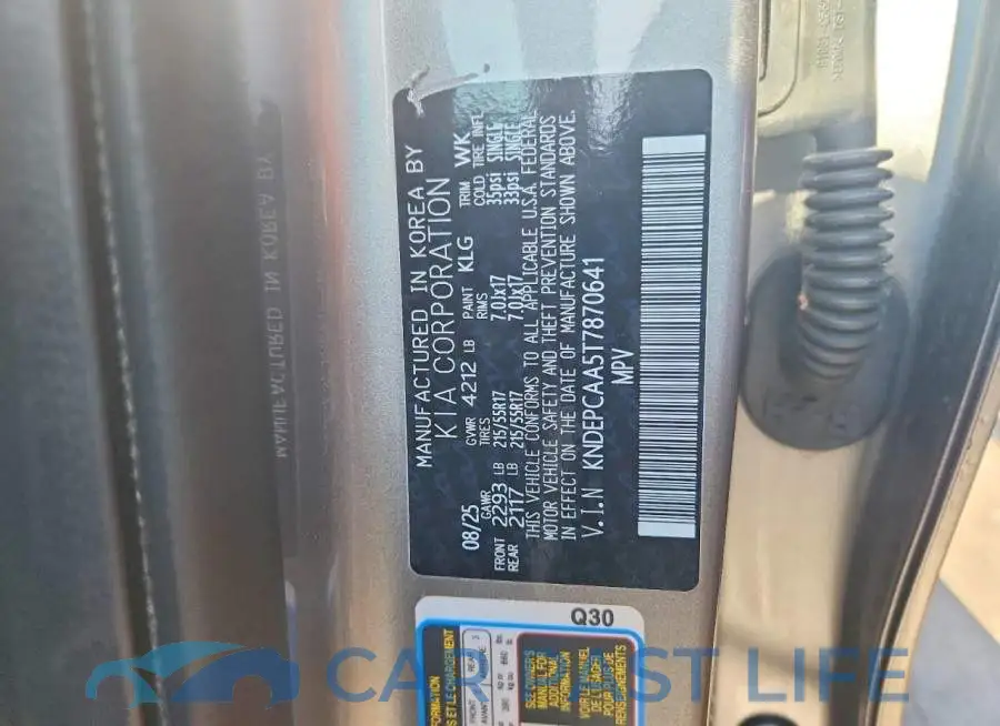 KNDEPCAA5T7870641# 12