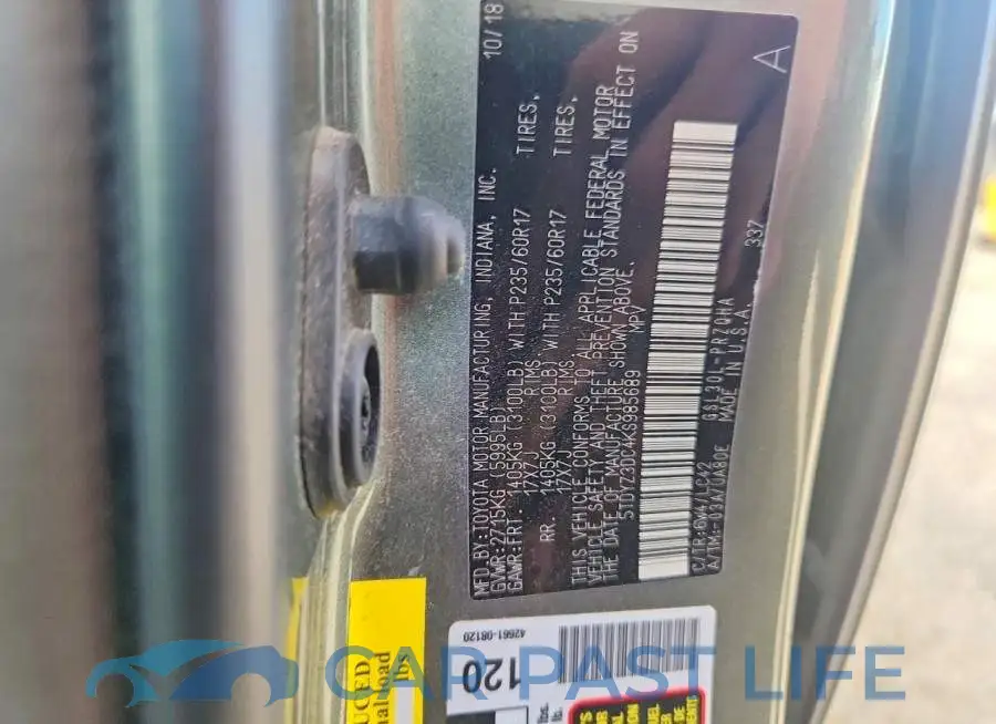 5TDYZ3DC4KS985689# 13