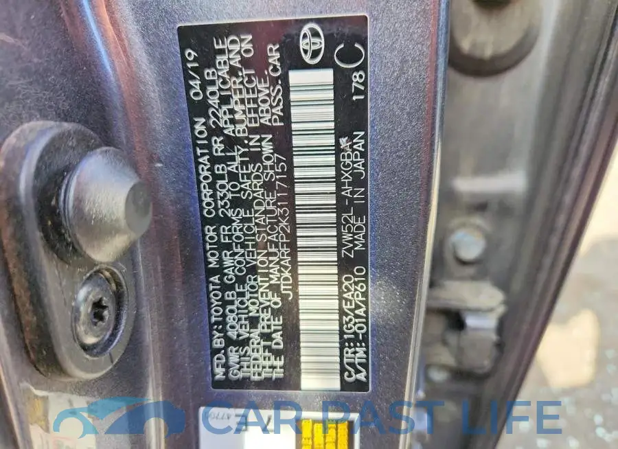 JTDKARFP2K3117157# 12