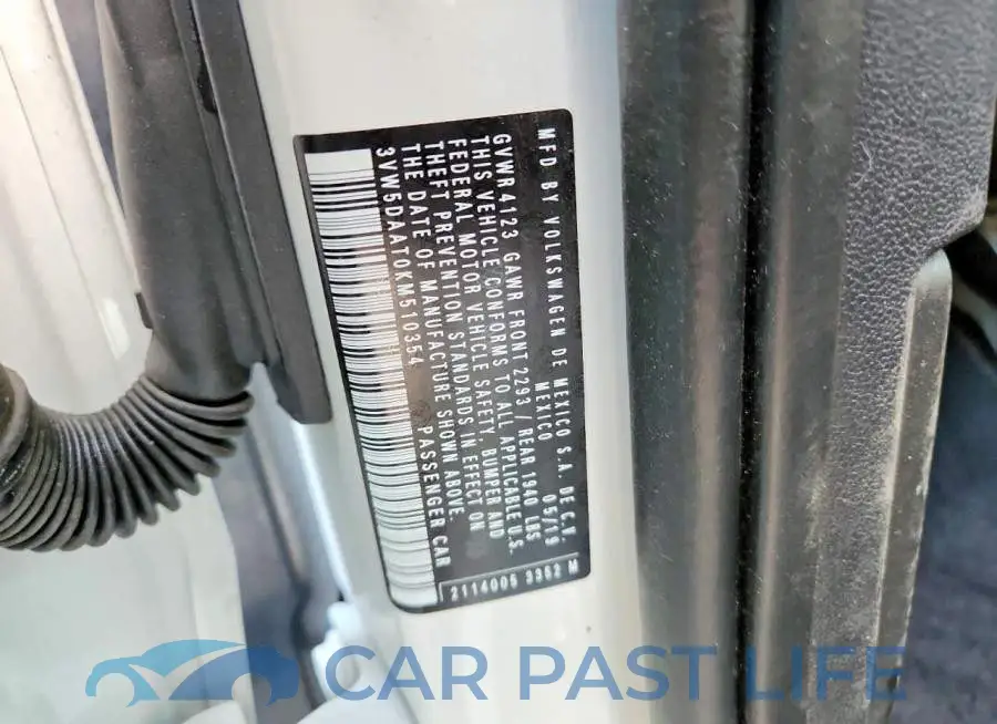 3VW5DAAT0KM510354# 12