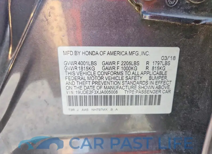 19UDE2F3XJA005008# 12