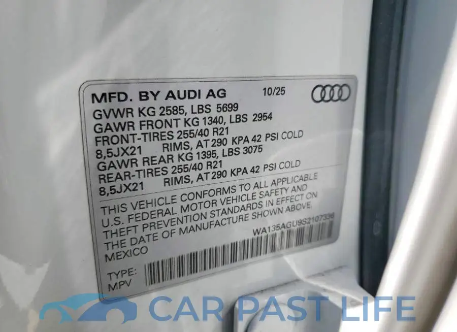 WA135AGU9S2107336# 14