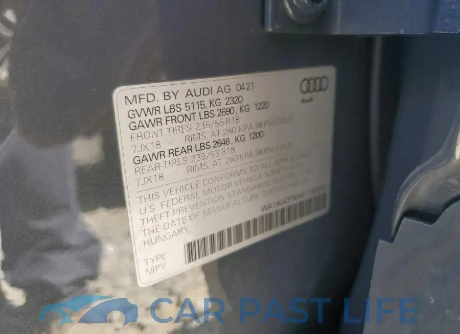 WA1AUCF36M1120536# 13