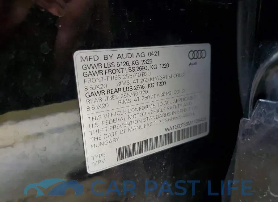 WA1EECF38M1128426# 13