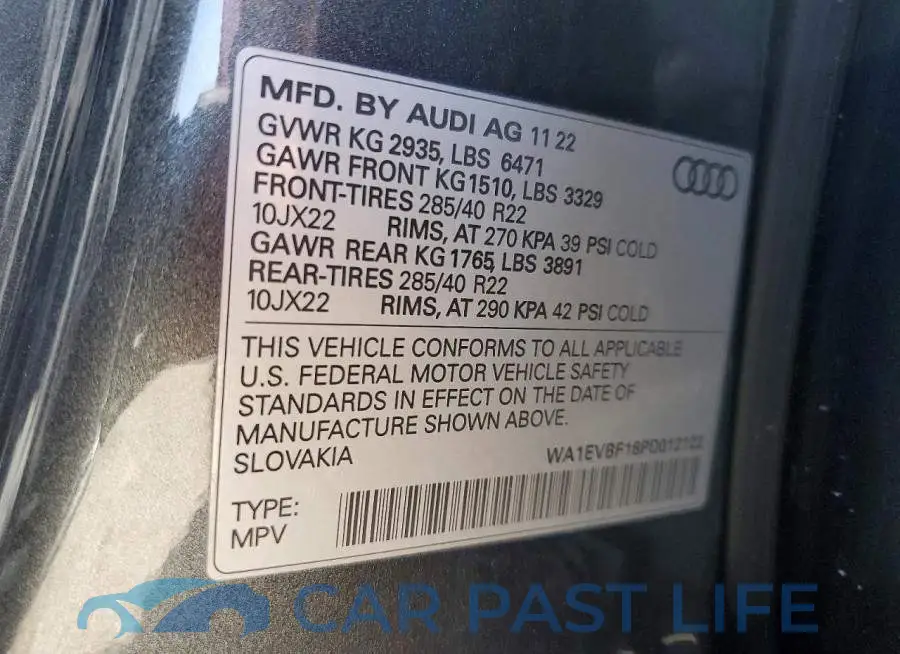 WA1EVBF16PD012122# 13