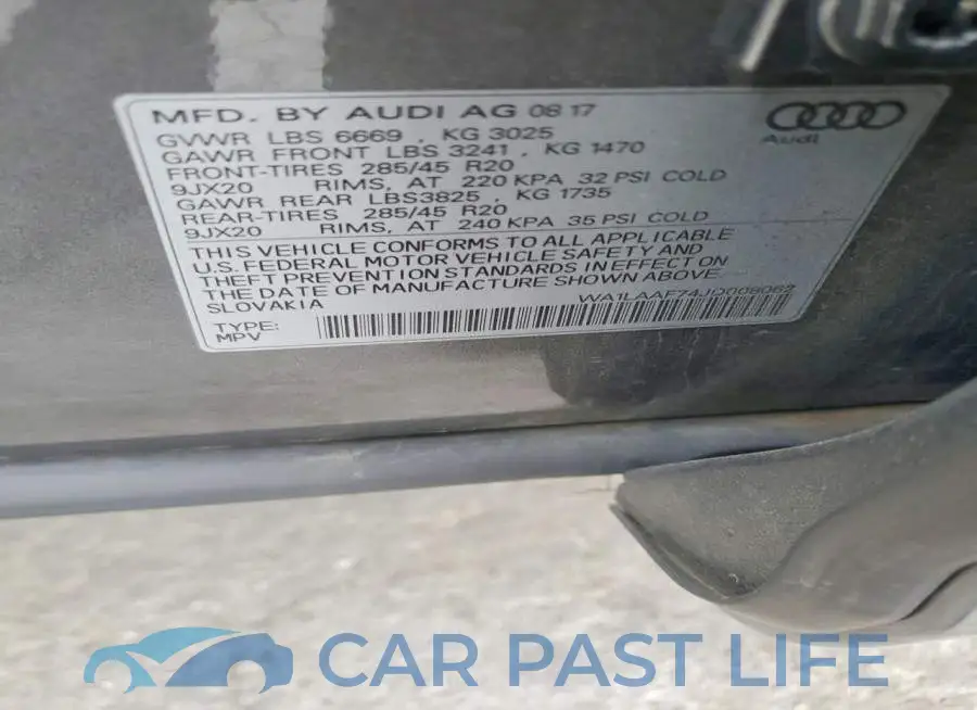 WA1LAAF74JD008062# 13