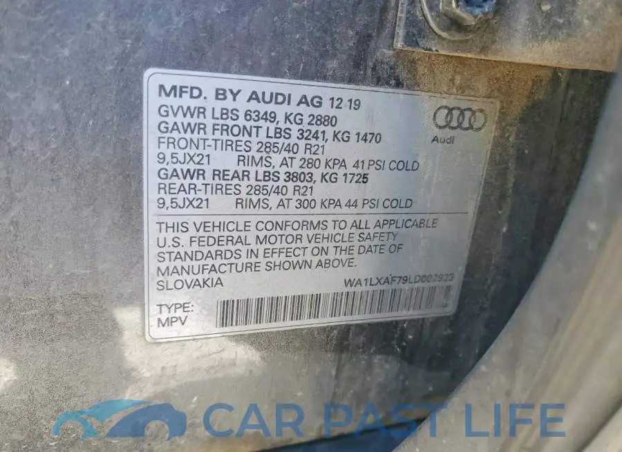 WA1LXAF79LD002923# 13
