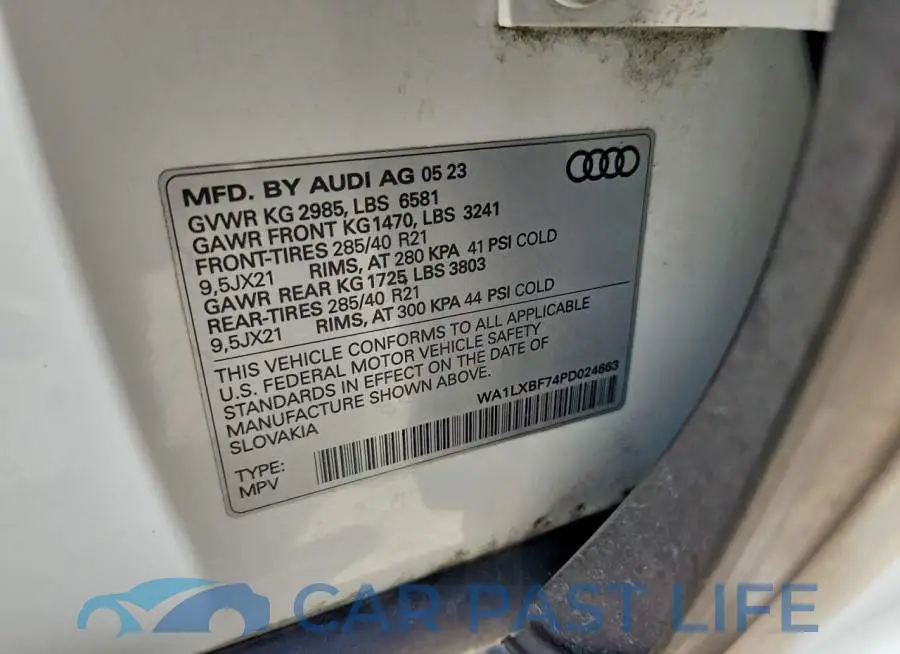 WA1LXBF74PD024663# 12