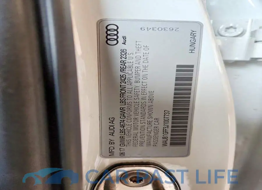 WAUB1GFF3J1007737# 12