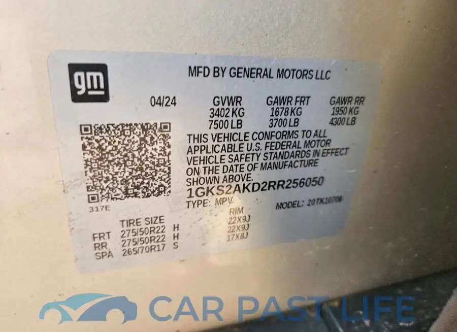 1GKS2AKD2RR256050# 13