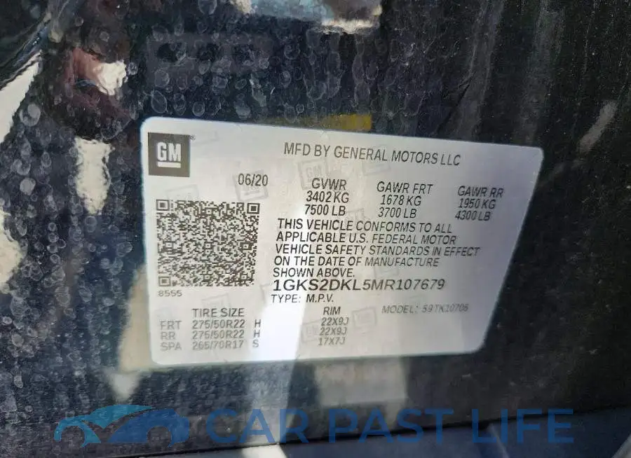 1GKS2DKL5MR107679# 12