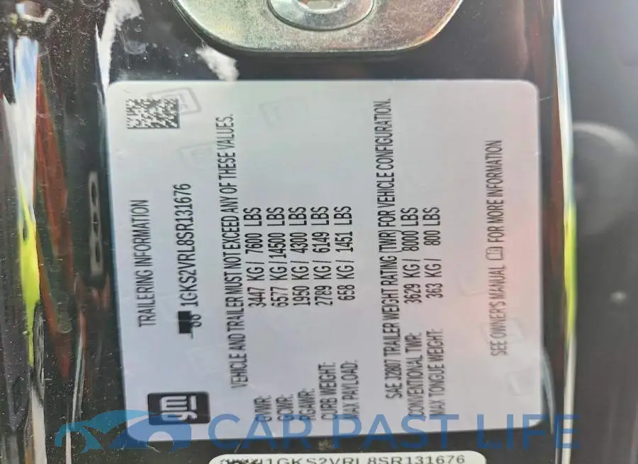 1GKS2VRL8SR131676# 13