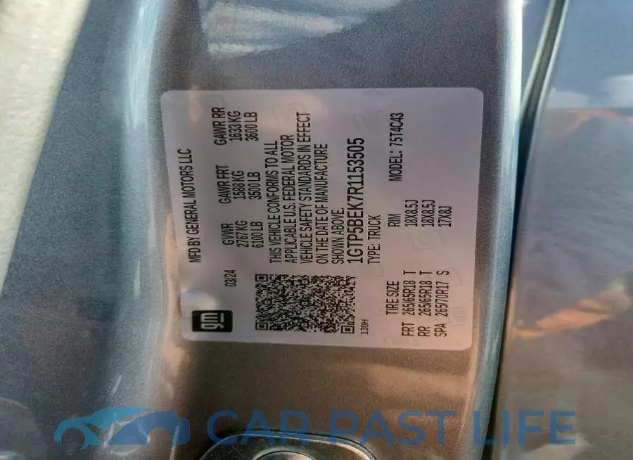 1GTP5BEK7R1153505# 12
