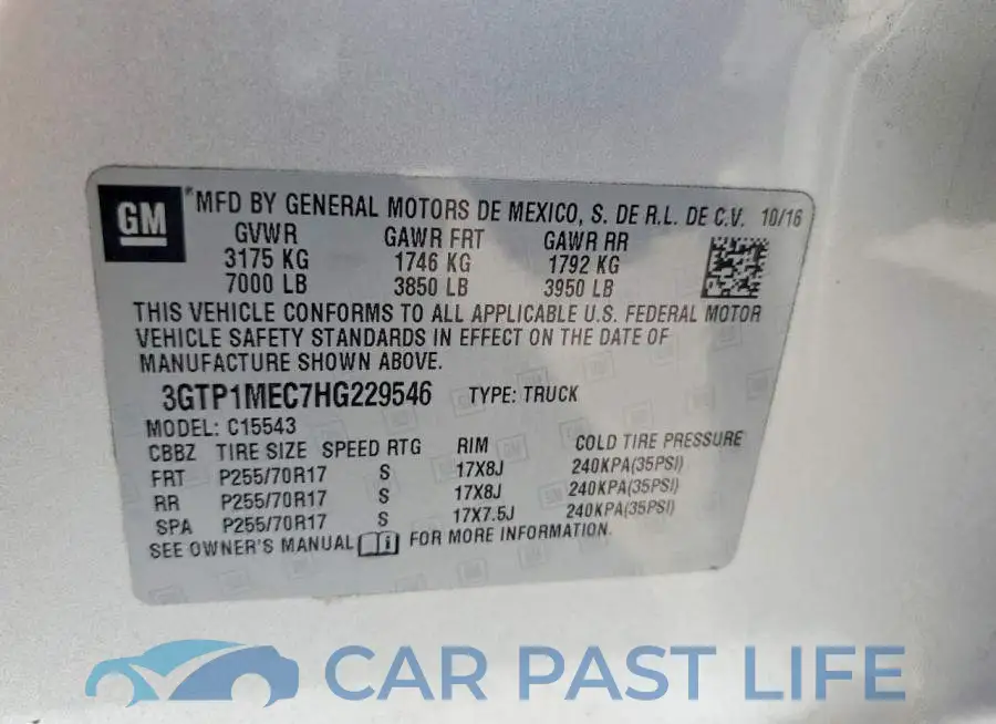 3GTP1MEC7HG229546# 13