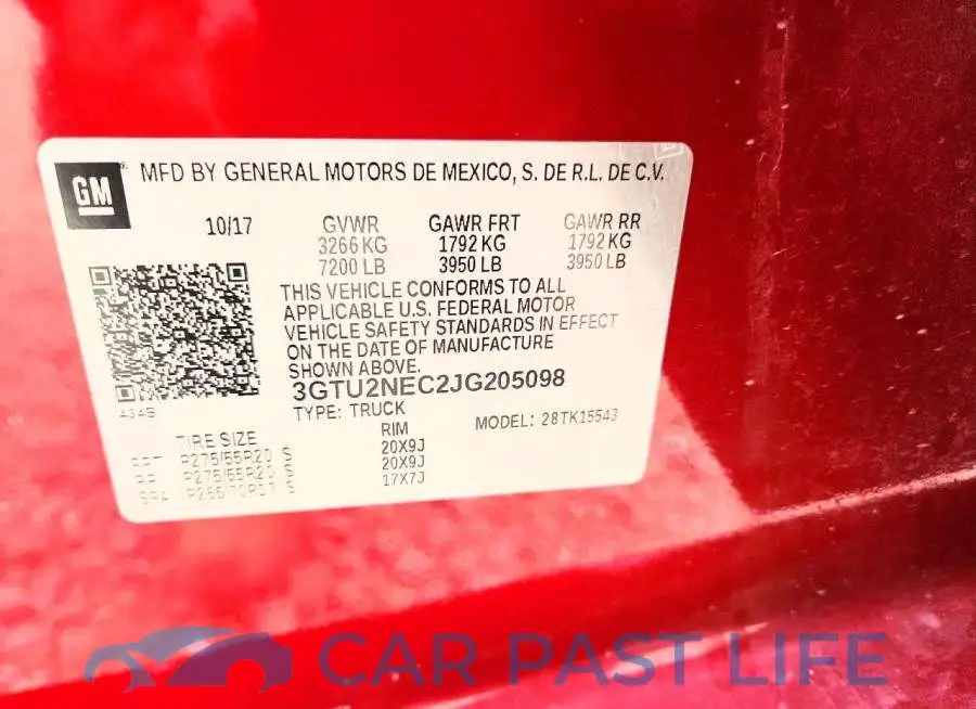 3GTU2NEC2JG205098# 12