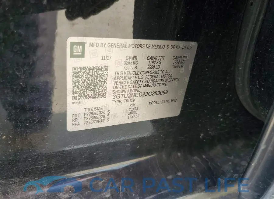3GTU2NEC2JG253099# 12