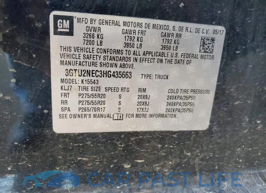 3GTU2NEC3HG435663# 13