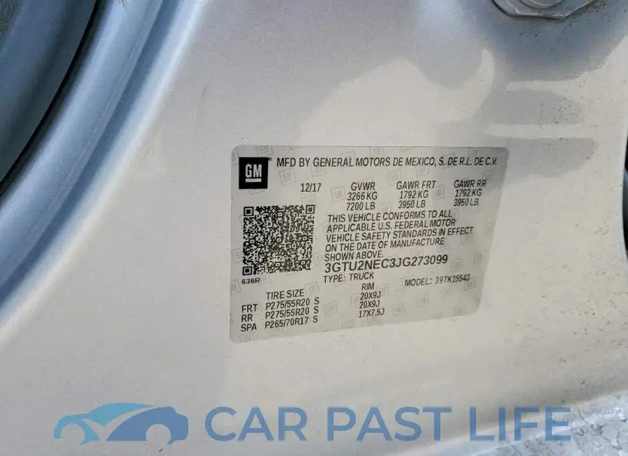 3GTU2NEC3JG273099# 12