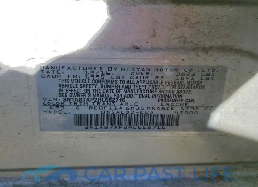 3N1AB7AP2HL662716# 12