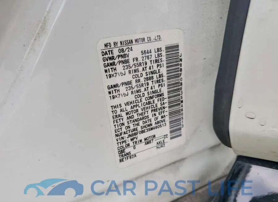JN8BF0BE3SM460513# 14