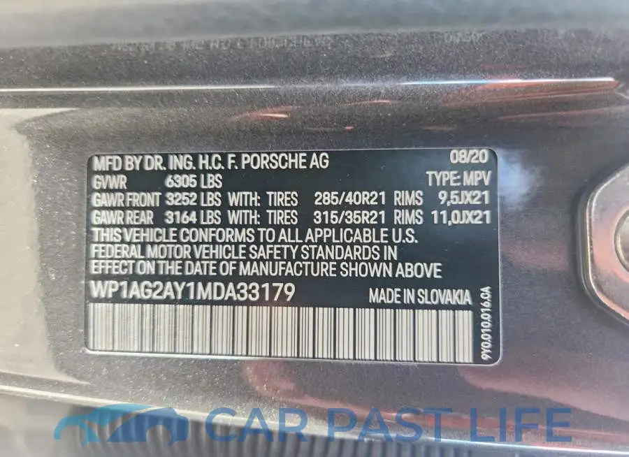 WP1AG2AY1MDA33179# 13
