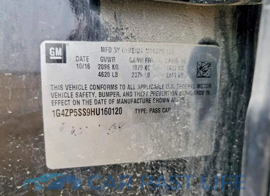 1G4ZP5SS9HU160120# 12