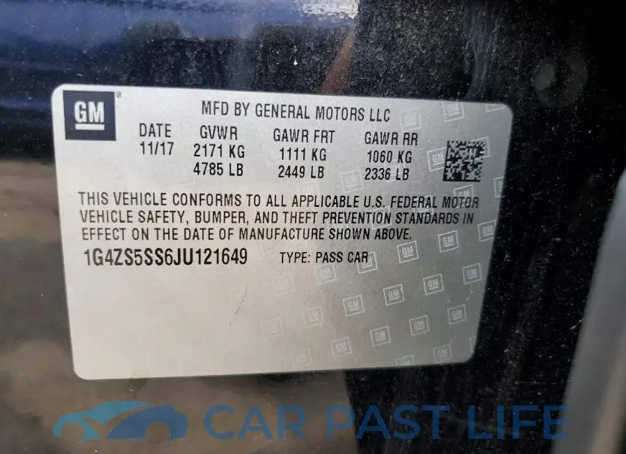 1G4ZS5SS6JU121649# 12